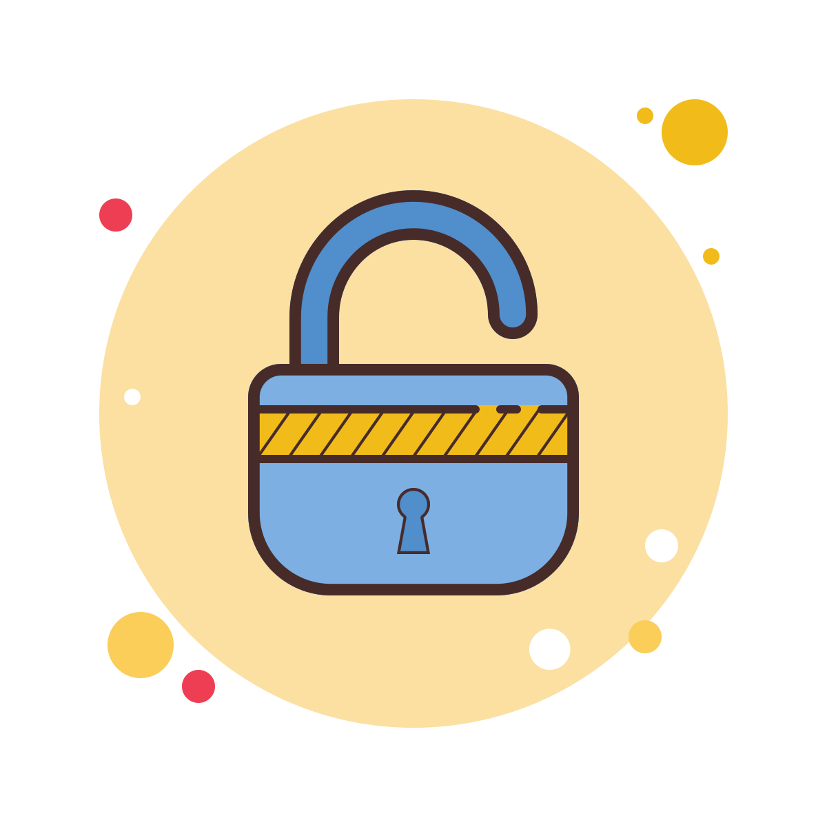 bubbles style lock icon