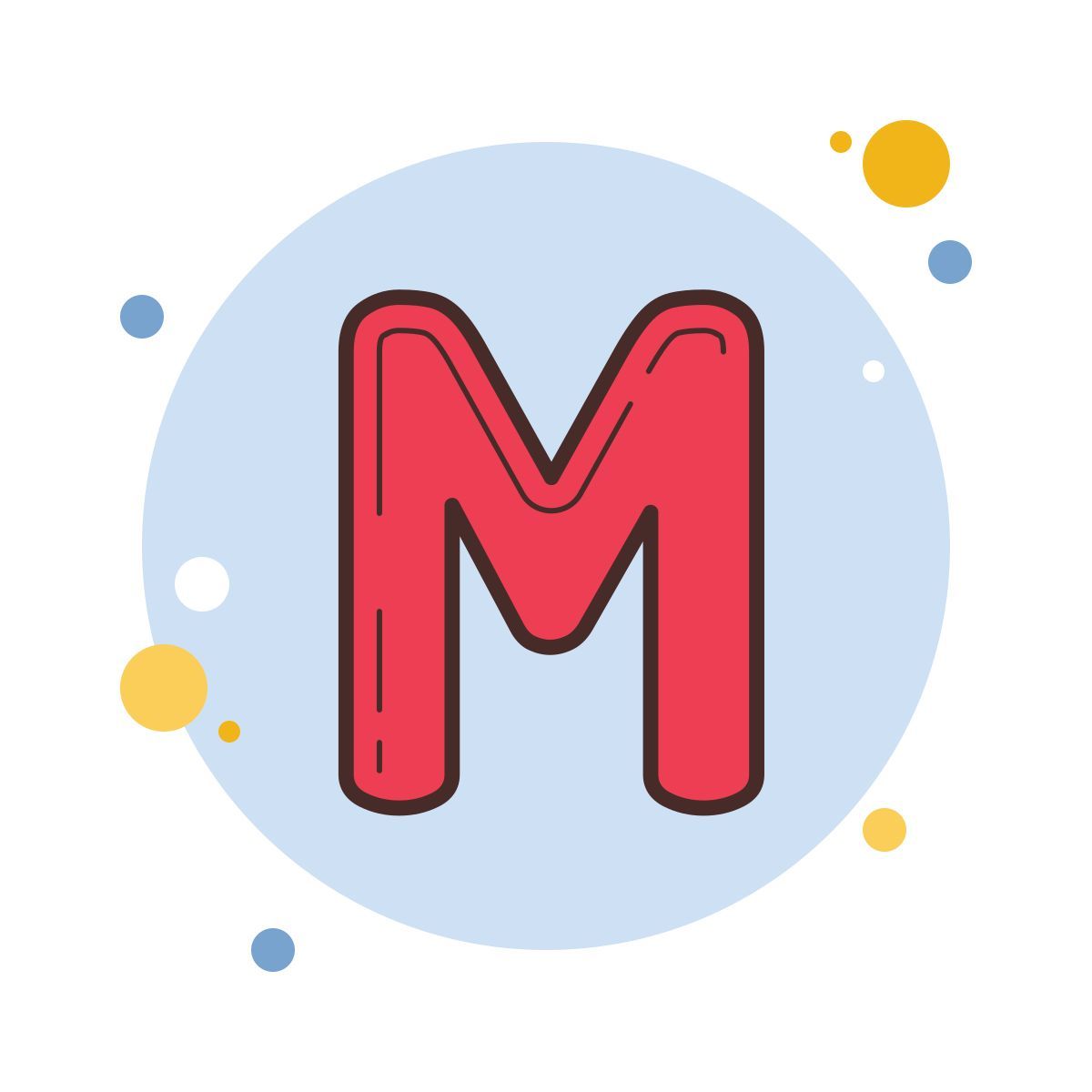 bubbles style m icon