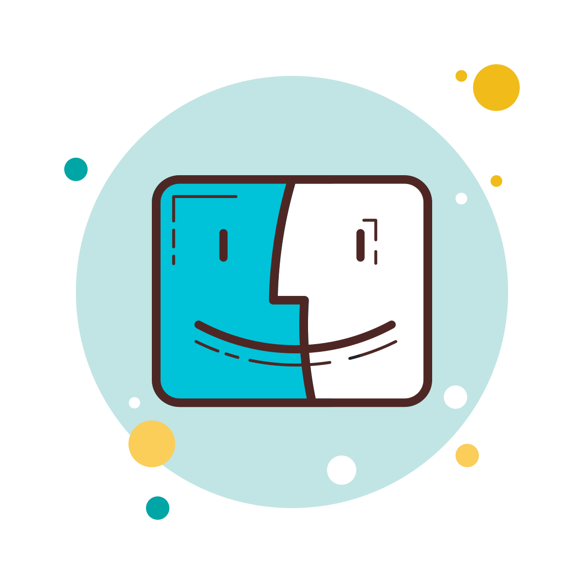 bubbles style mac logo icon