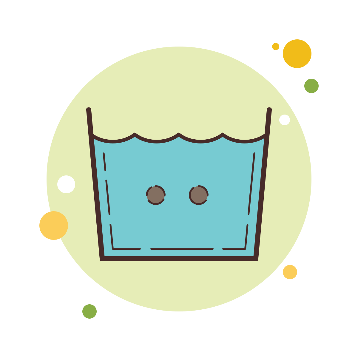 bubbles style machine wash warm icon