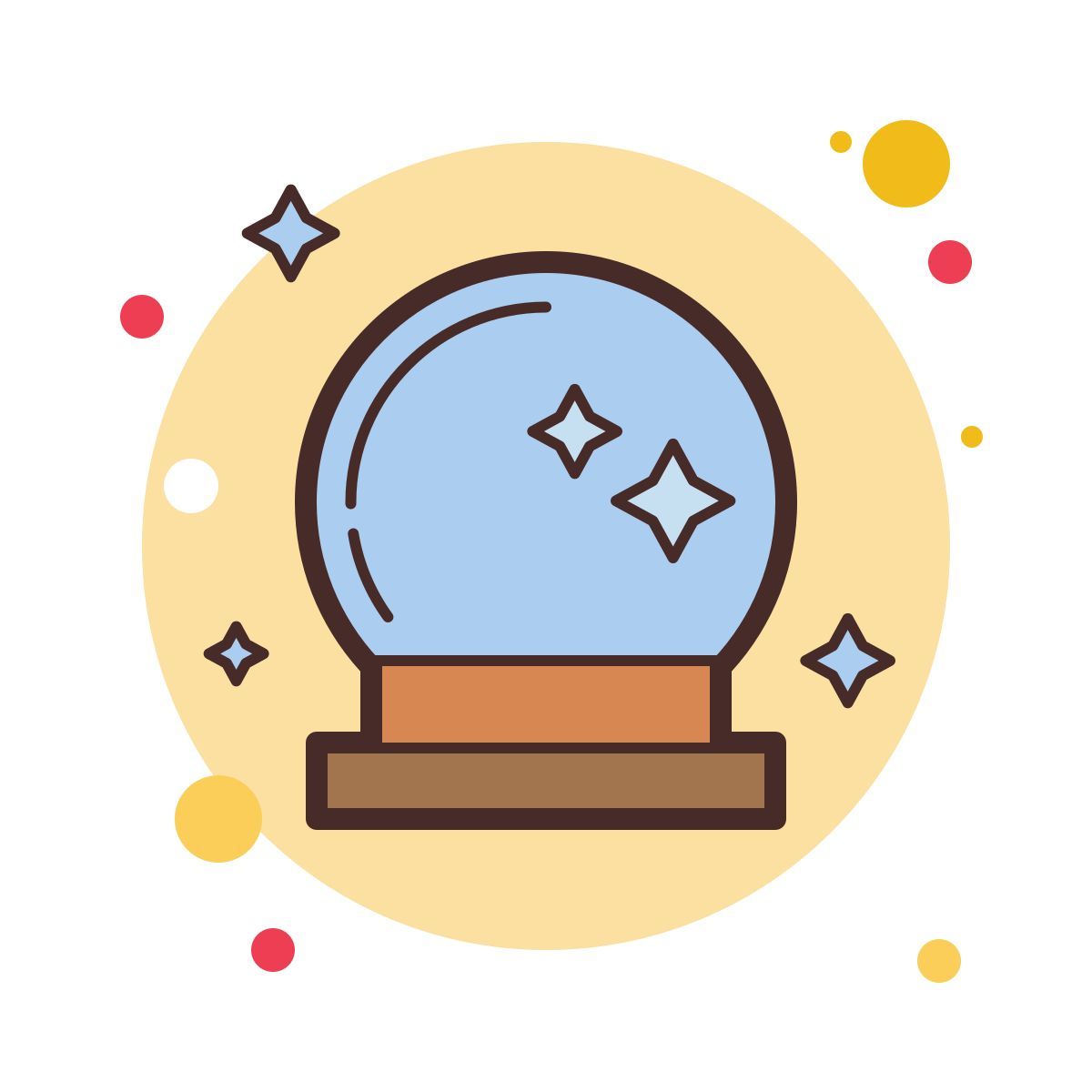 bubbles style magische kristallkugel icon