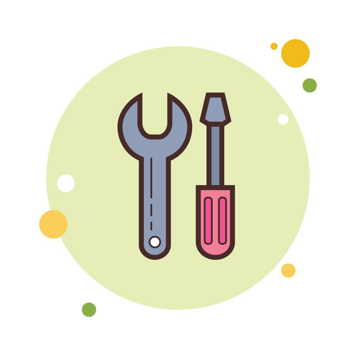 bubbles style wartung icon