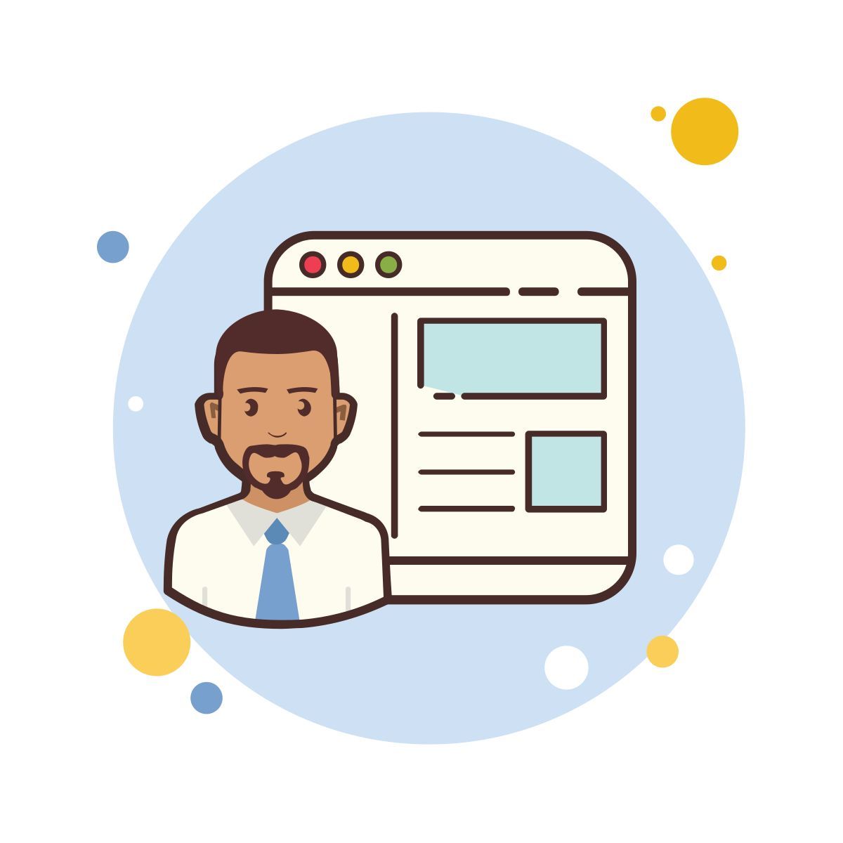 bubbles style fenêtre de l&#39;homme icon