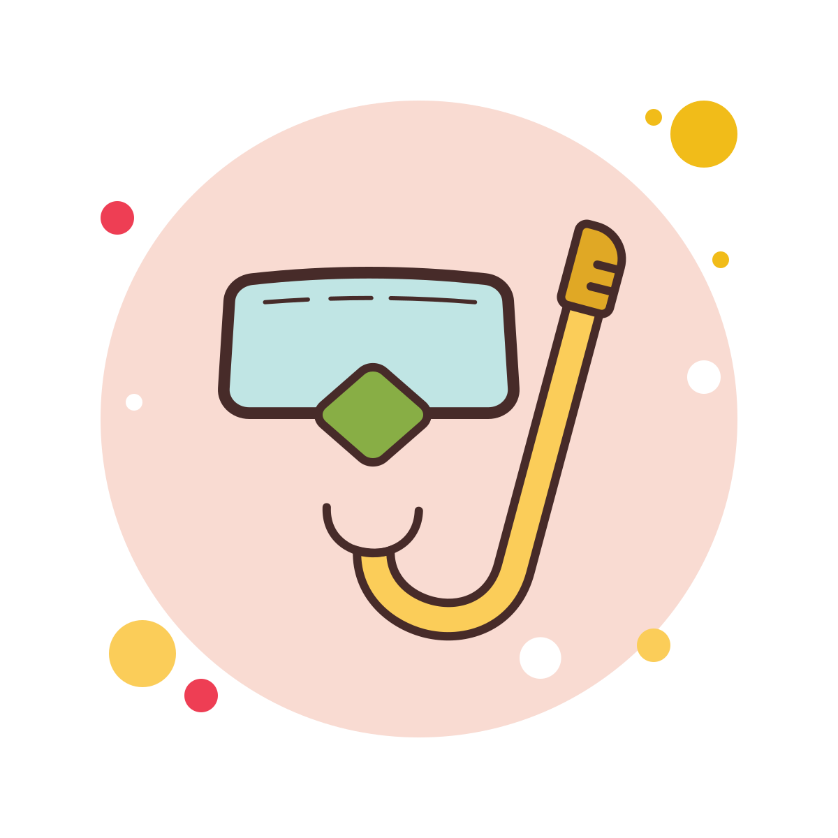 bubbles style mask snorkel icon