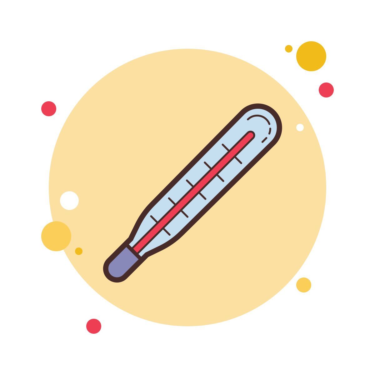 bubbles style termometro medico icon