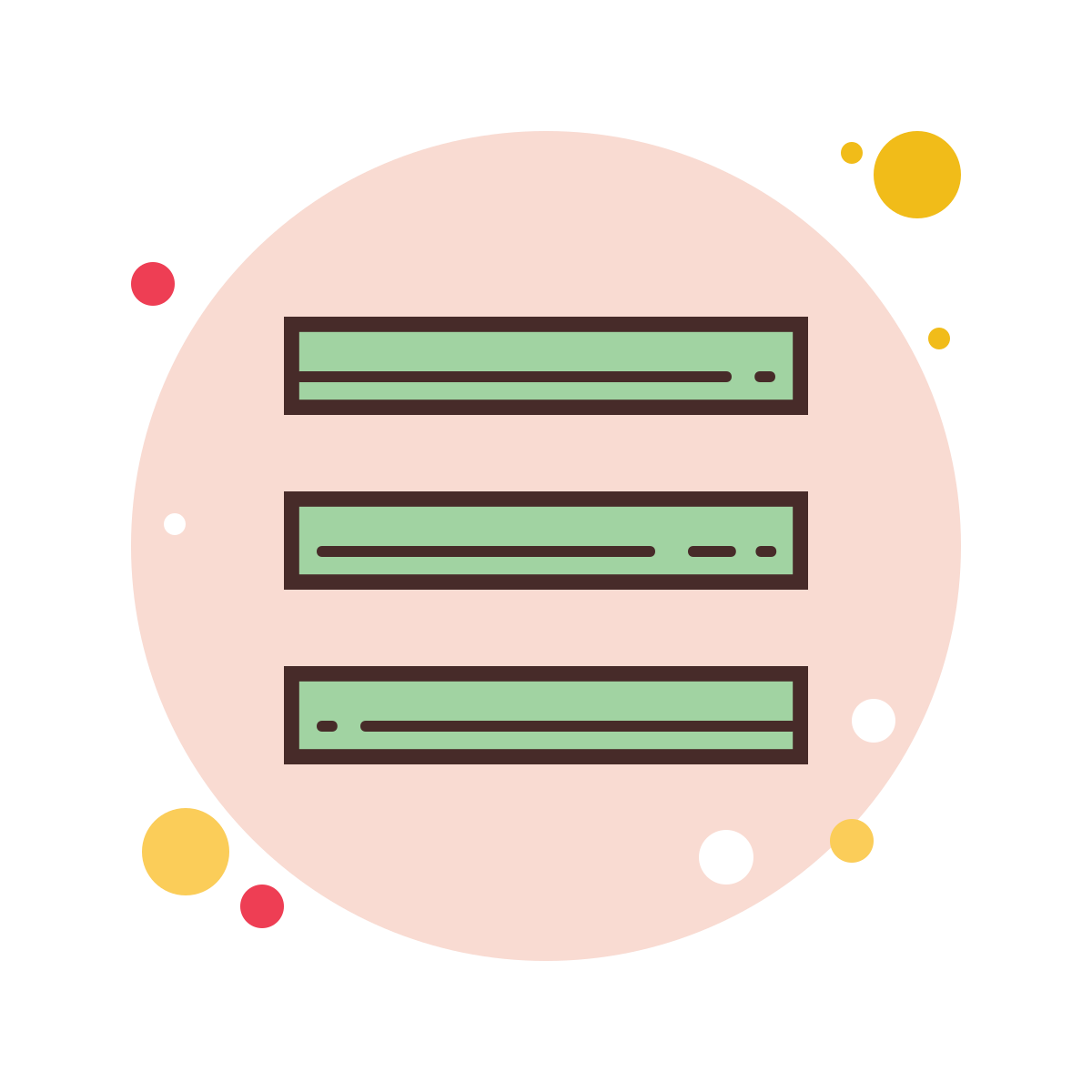 bubbles style menu icon