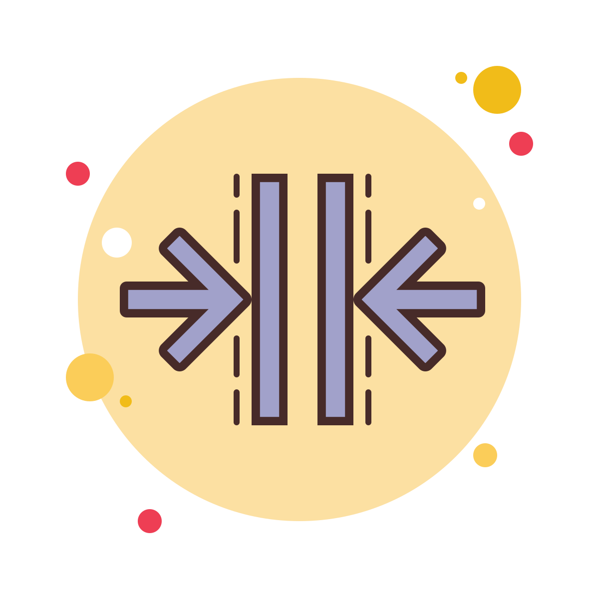 bubbles style merge vertical icon