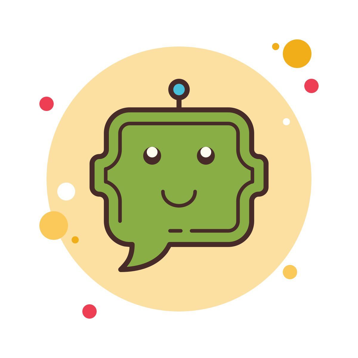 bubbles style robot de messagerie icon