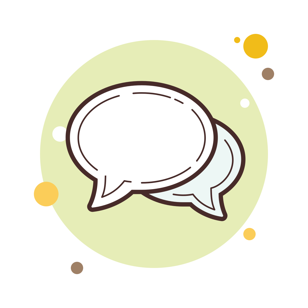 bubbles style messaging  icon