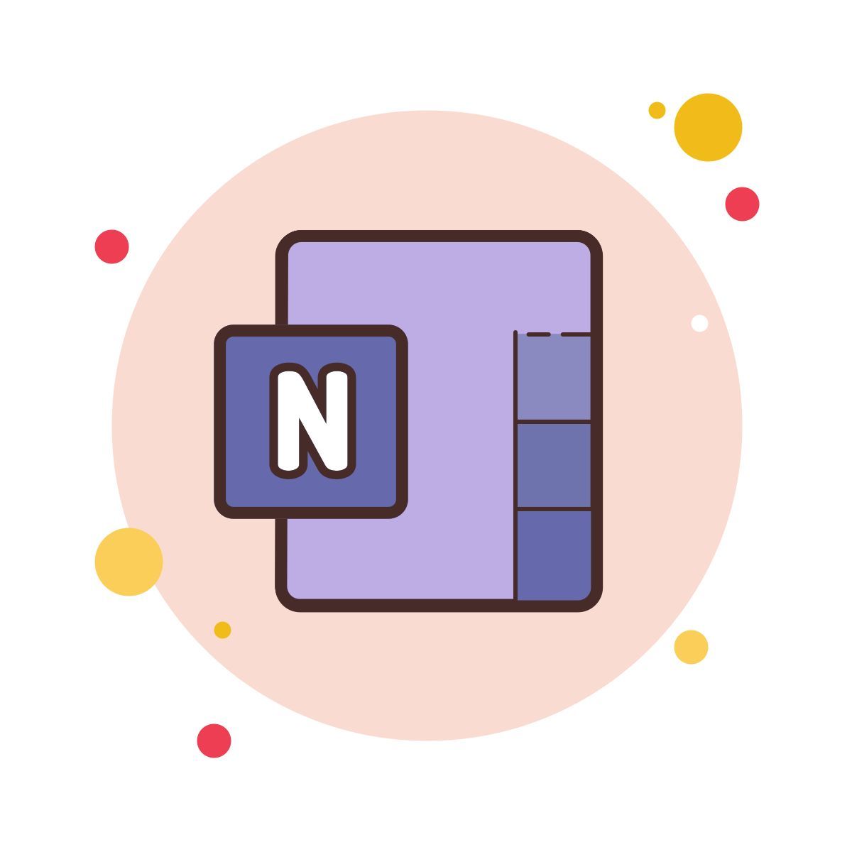 bubbles style microsoft onenote 2019 icon