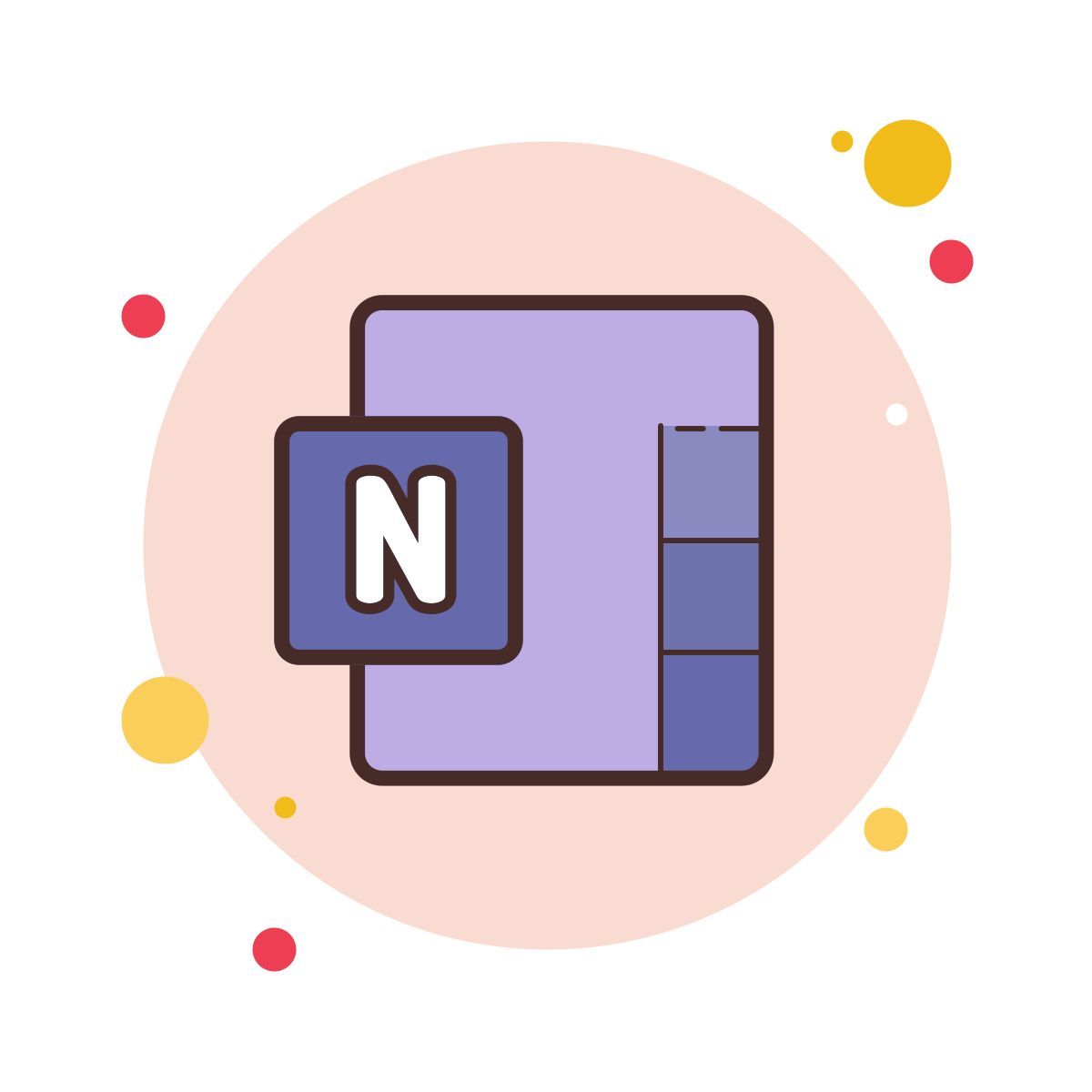 bubbles style microsoft onenote 2019 icon