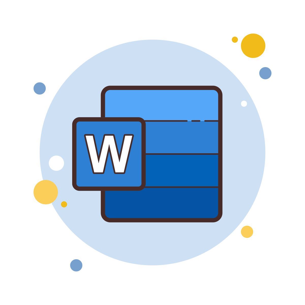 bubbles style microsoft word 2019 icon