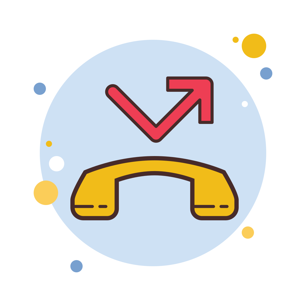 bubbles style missed call icon