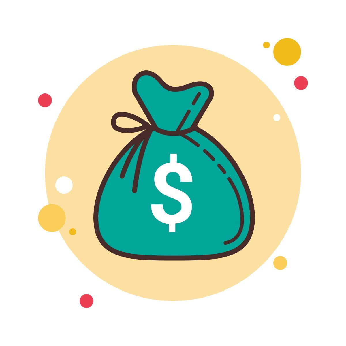 bubbles style sac d'argent icon