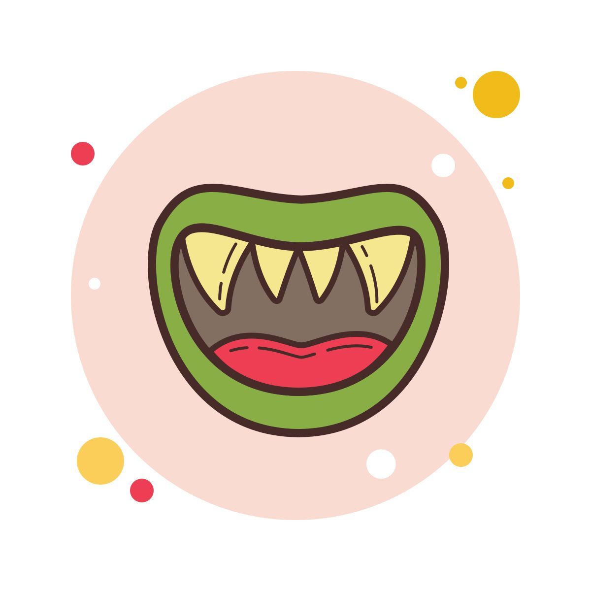 bubbles style monster mouth icon