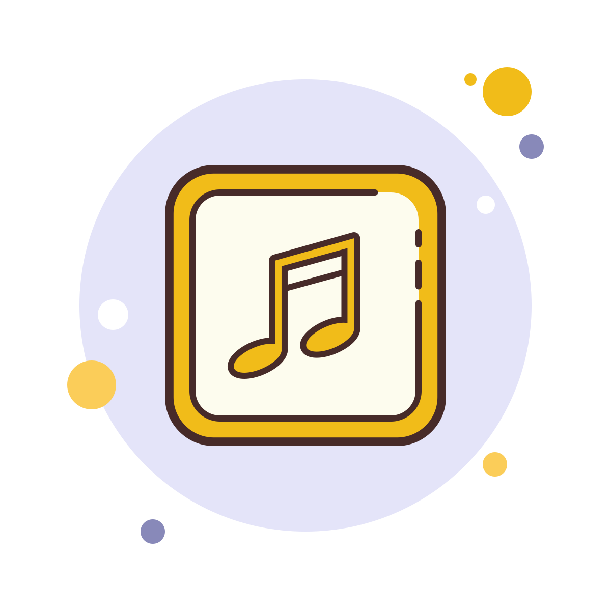 bubbles style musical notes icon