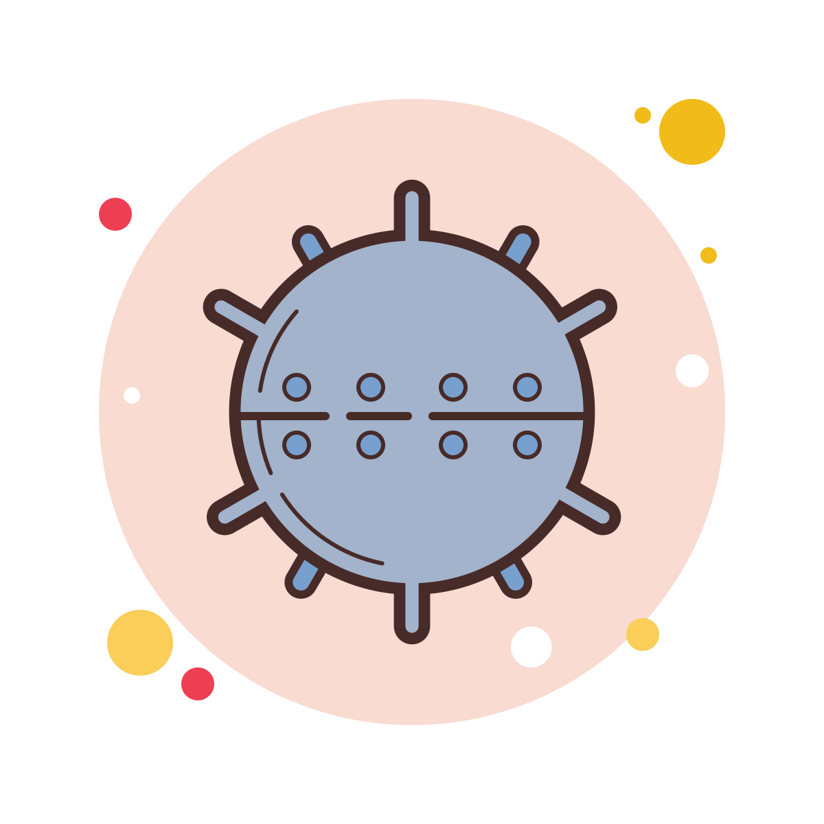 bubbles style naval mine icon