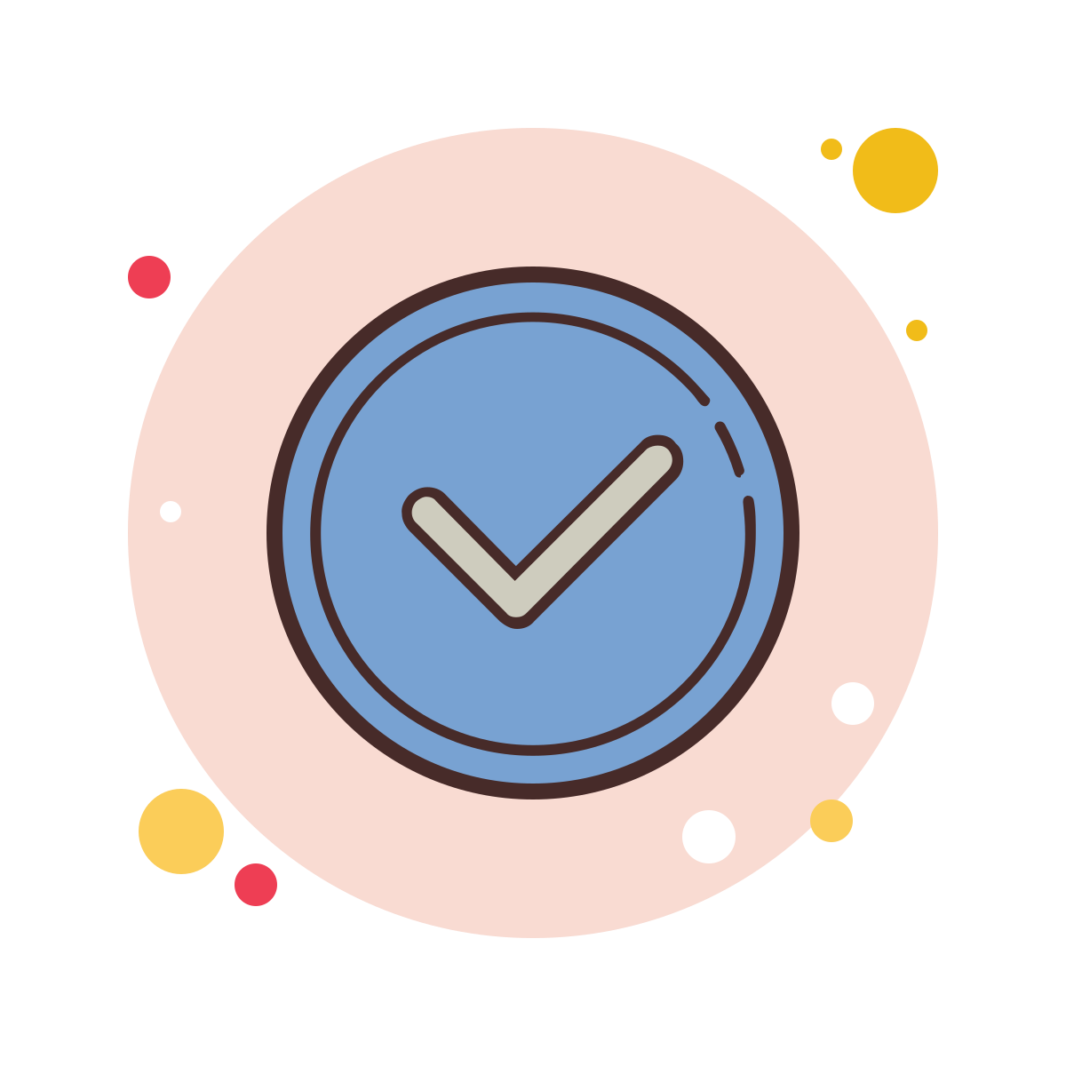 bubbles style ok icon