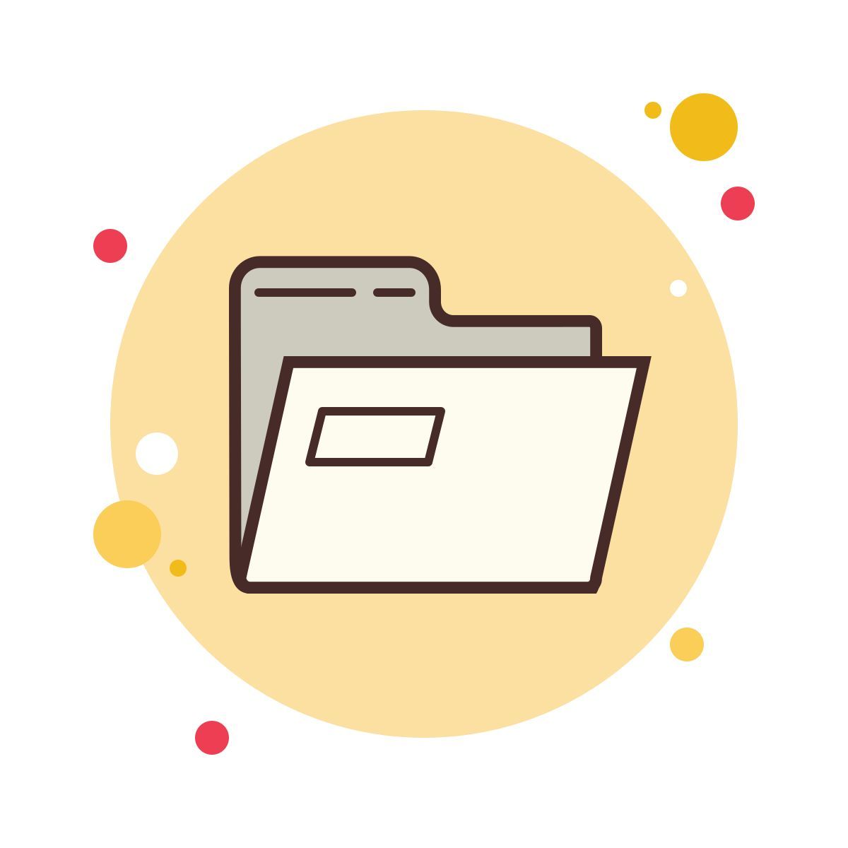 bubbles style opened folder icon