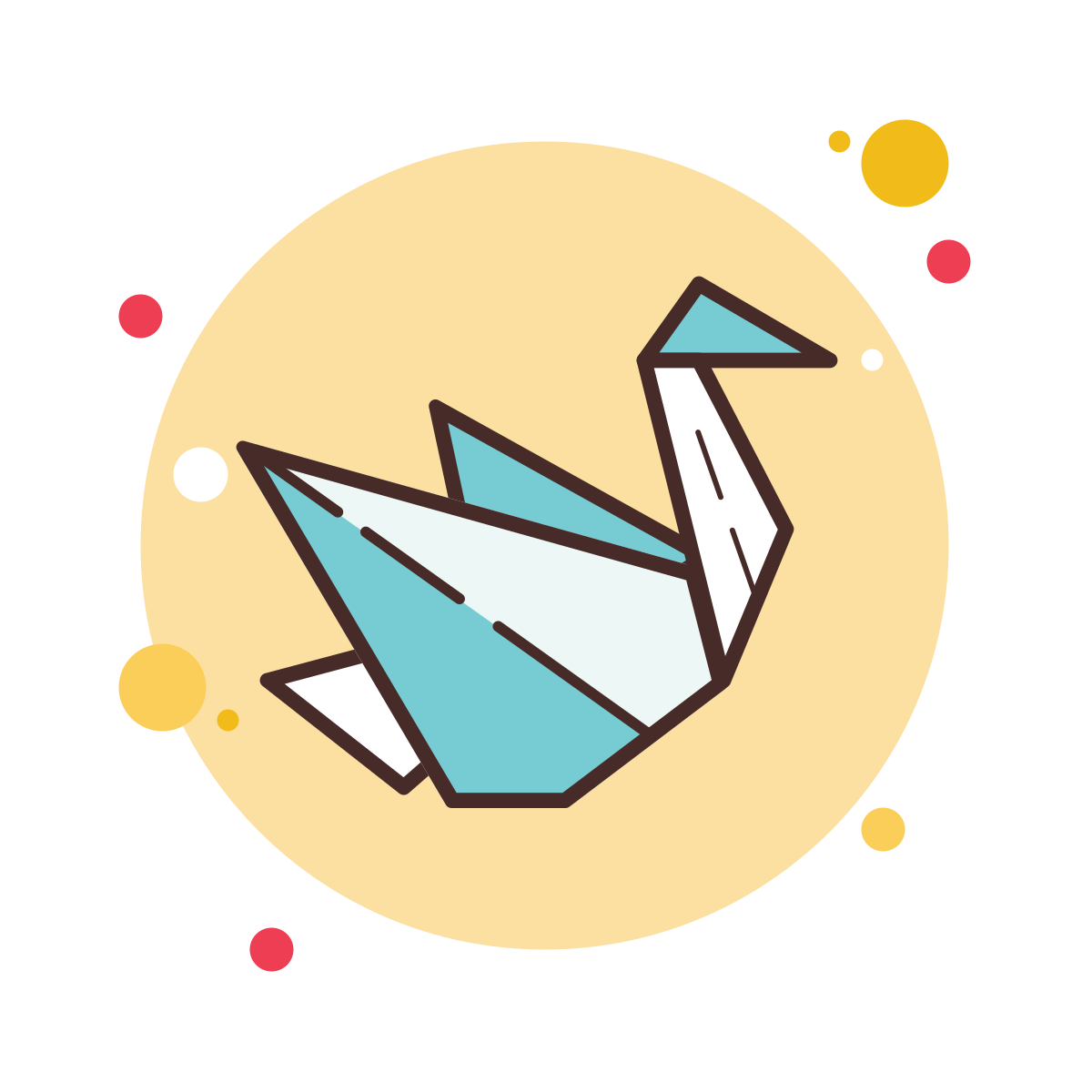 bubbles style origami icon
