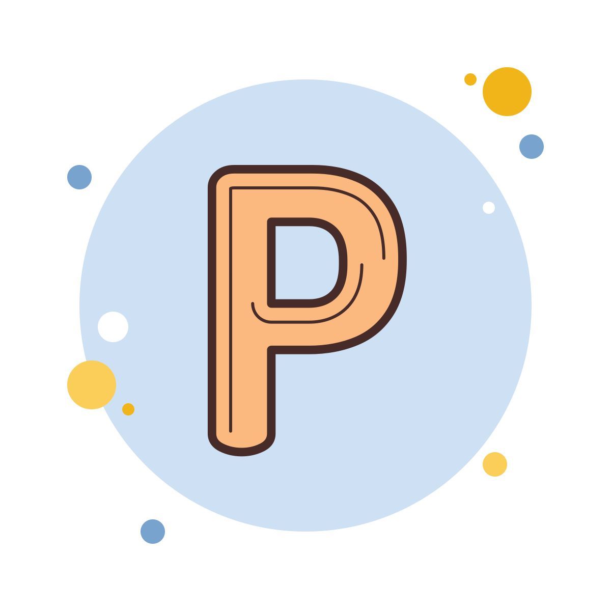 bubbles style p icon