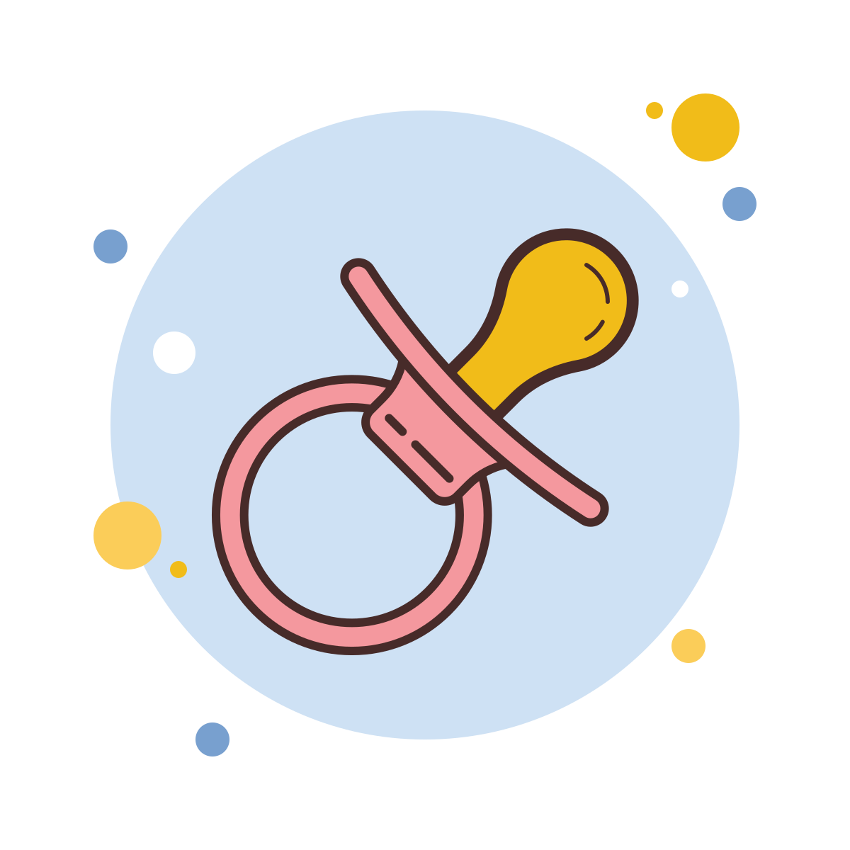 bubbles style pacifier icon