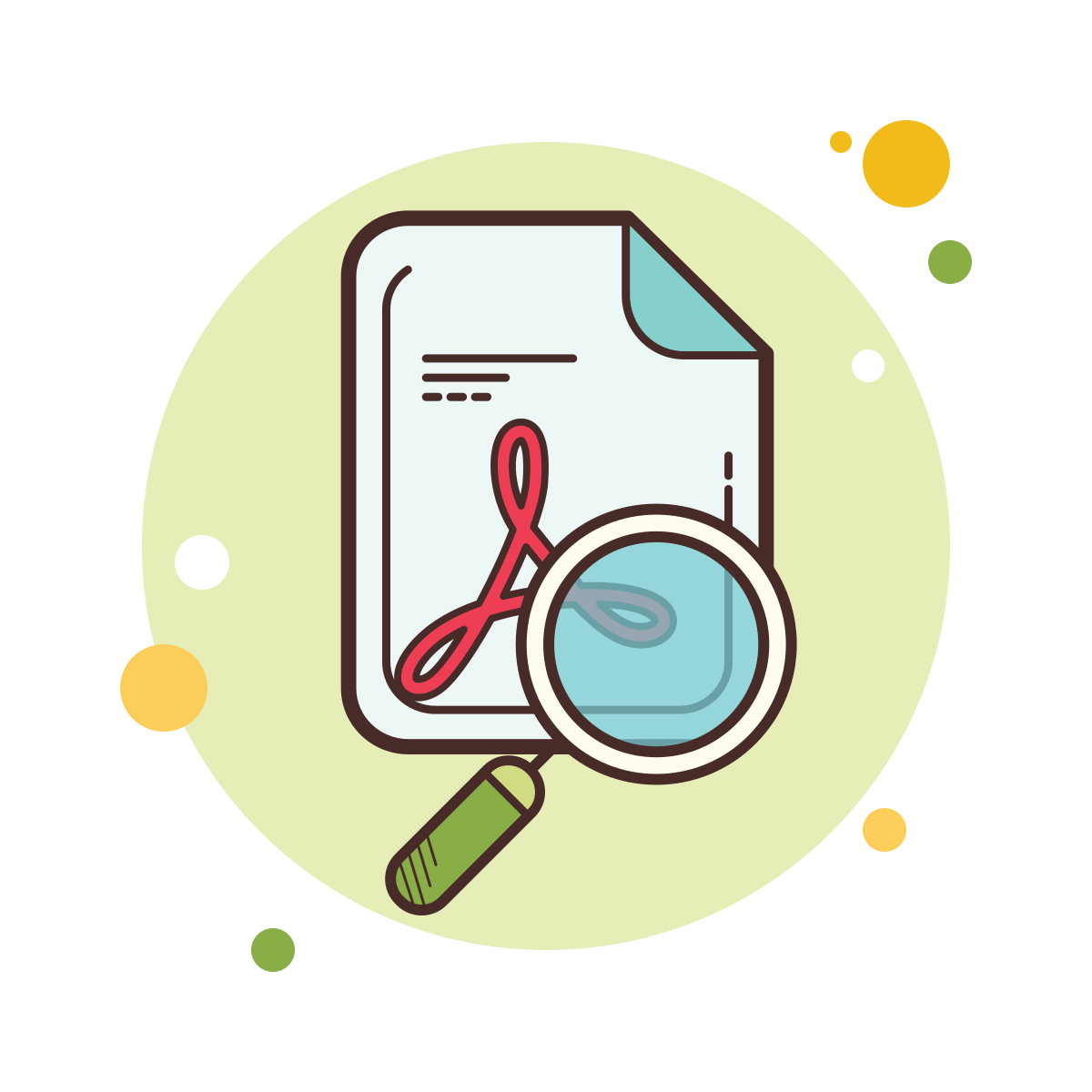 bubbles style pdf icon