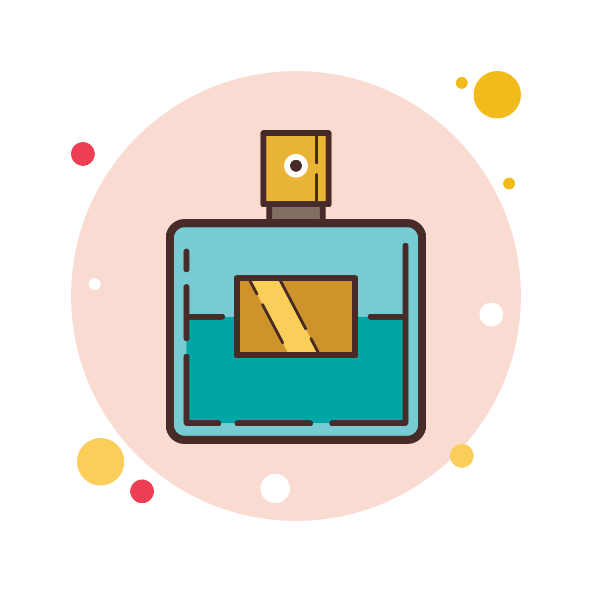 bubbles style perfume bottle icon