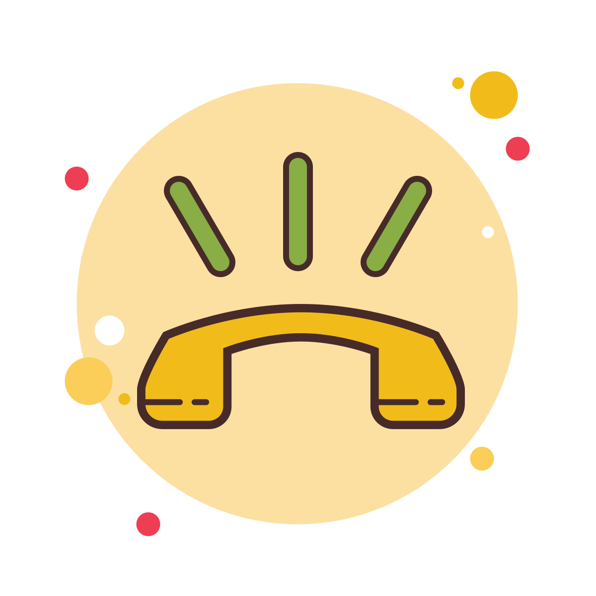 bubbles style phone ringing icon