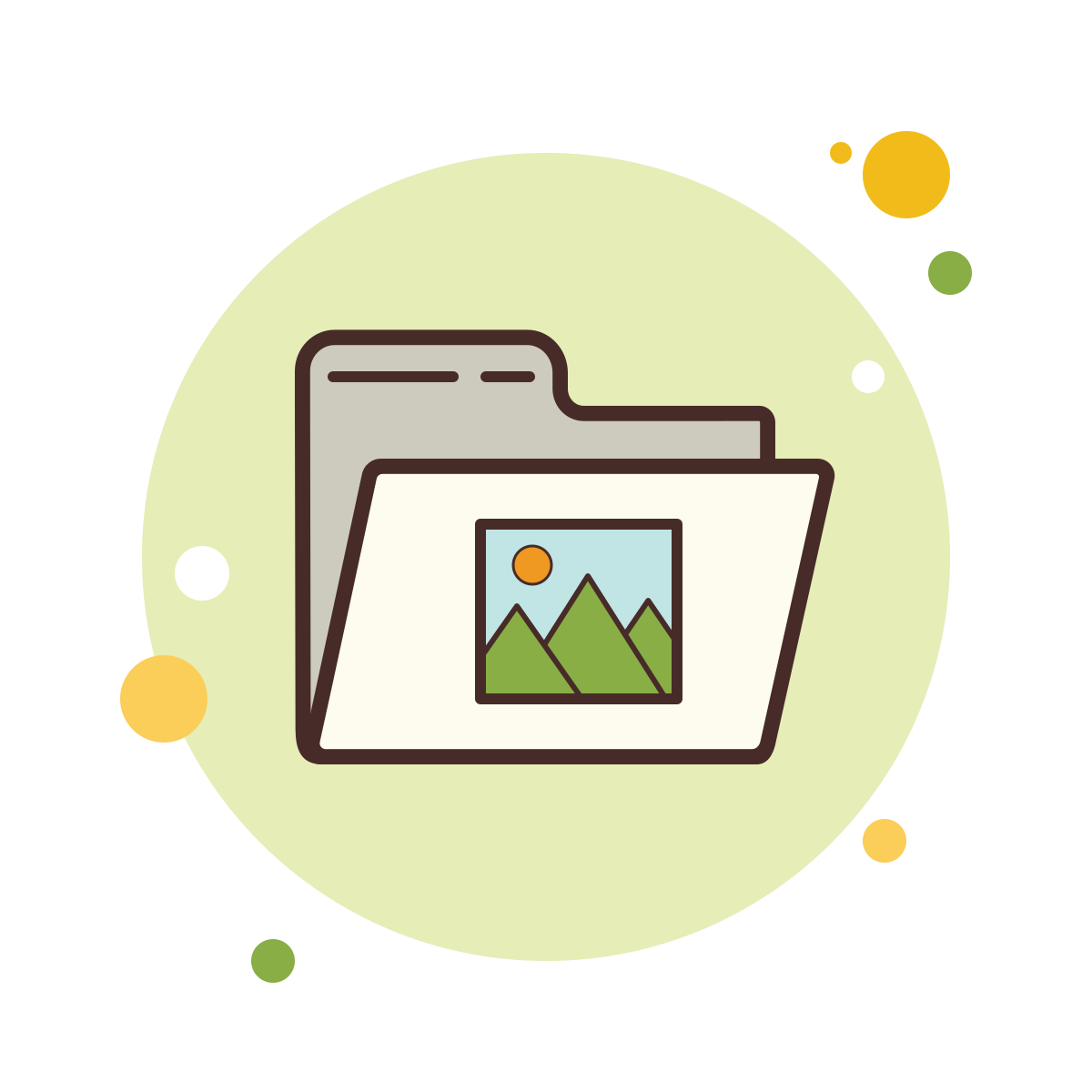 bubbles style pictures folder icon