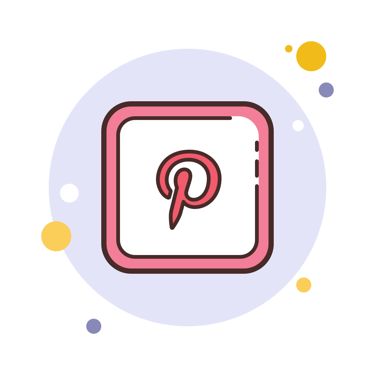 bubbles style pinterest icon