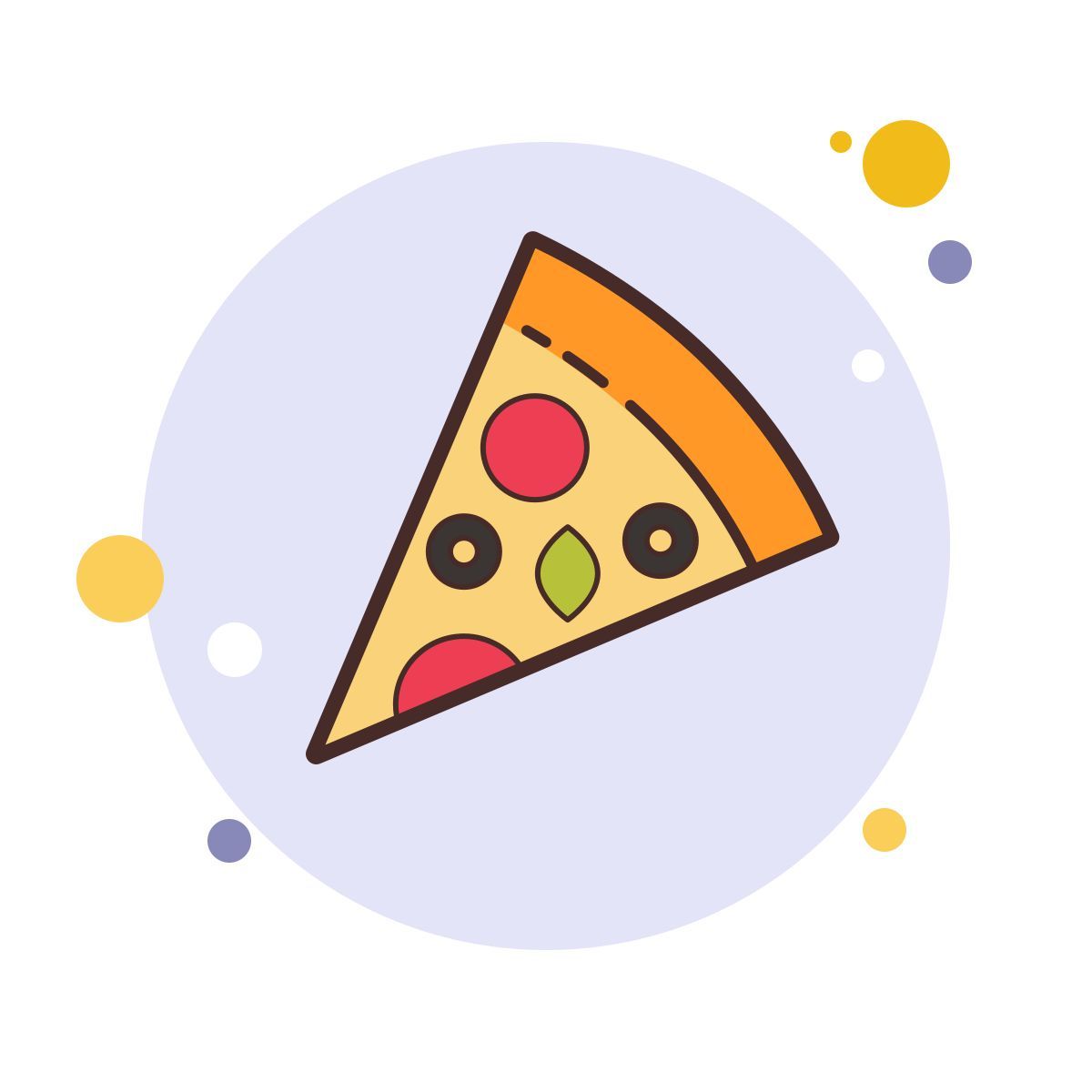 bubbles style pizza icon