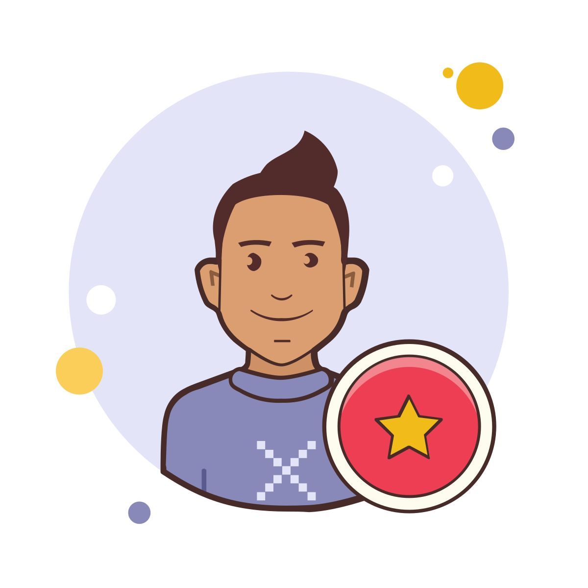 bubbles style populärer mann icon