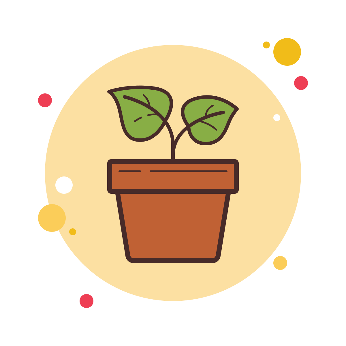 bubbles style potted plant icon
