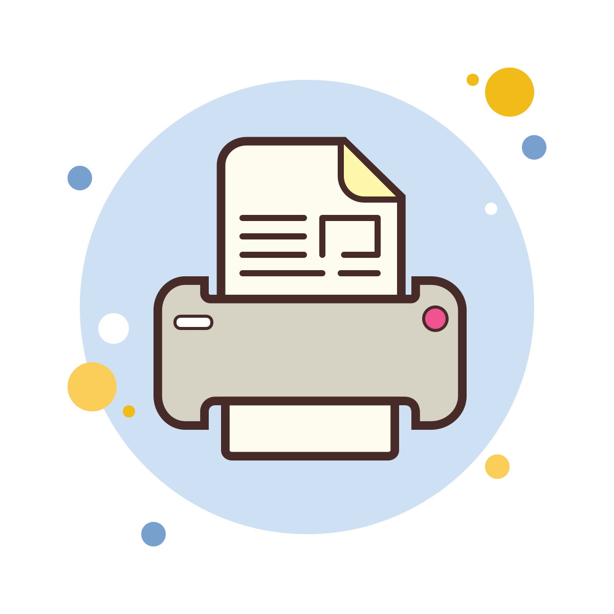 bubbles style print icon