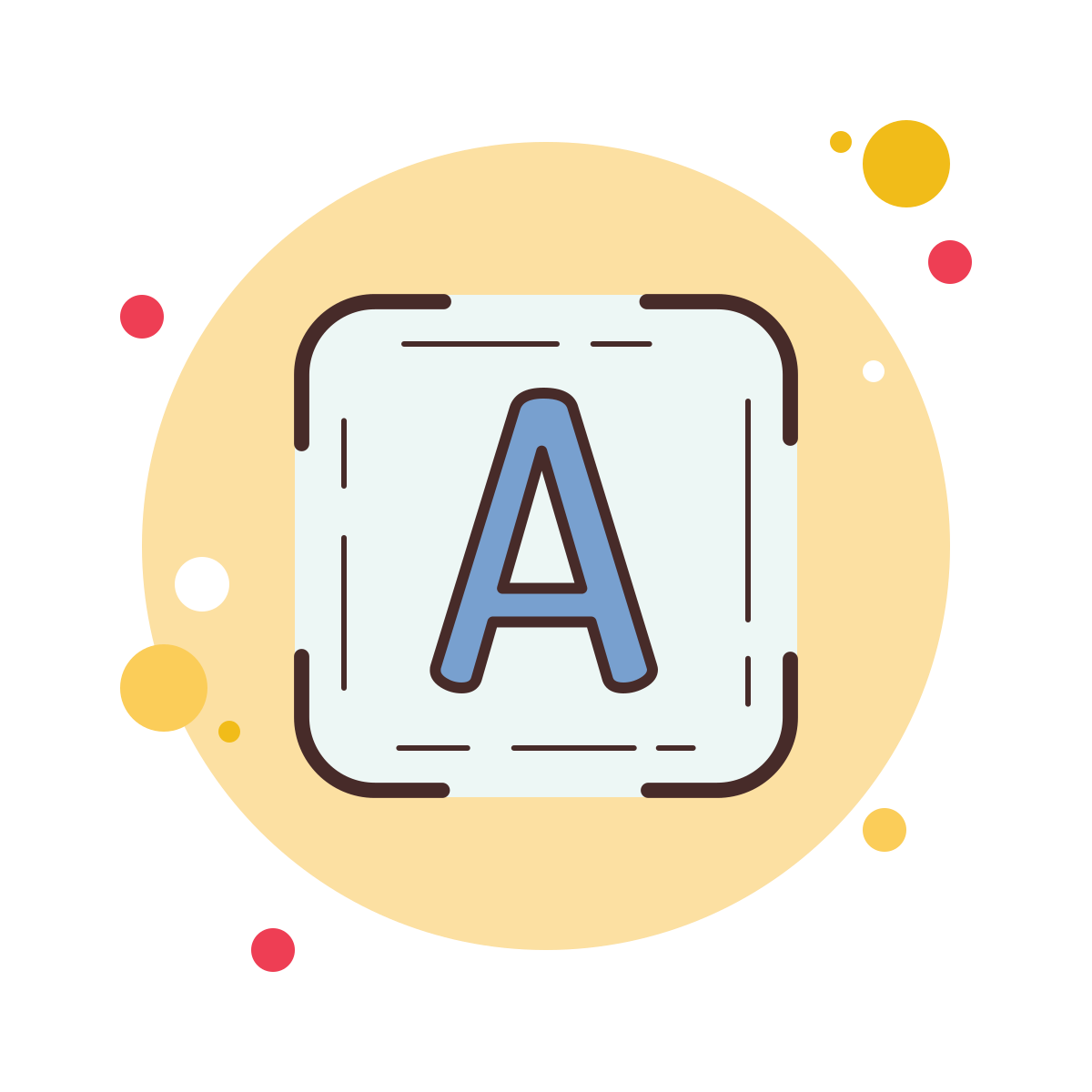 bubbles style printed ocr icon