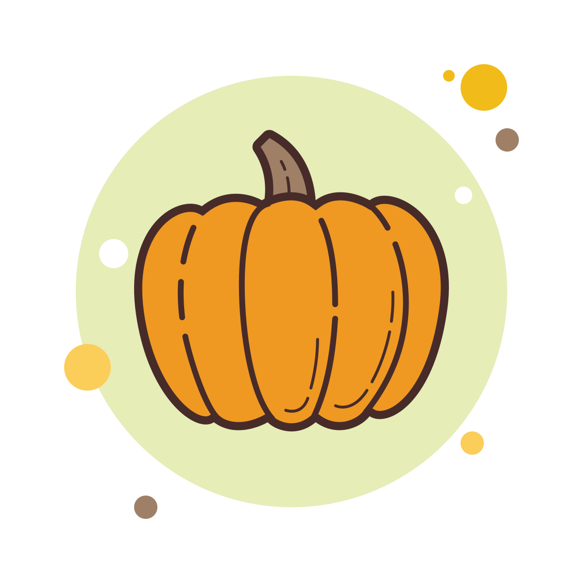 bubbles style pumpkin icon