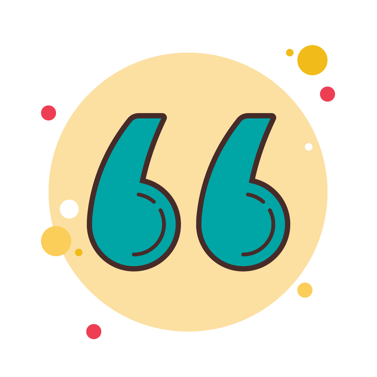 bubbles style quote left icon