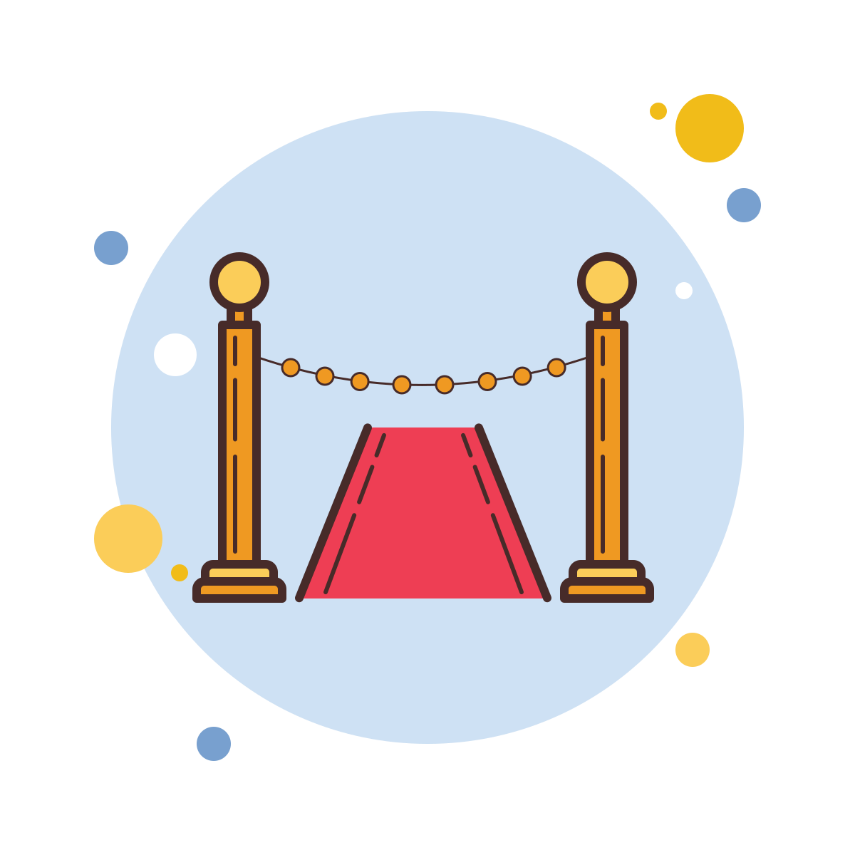 bubbles style red carpet icon