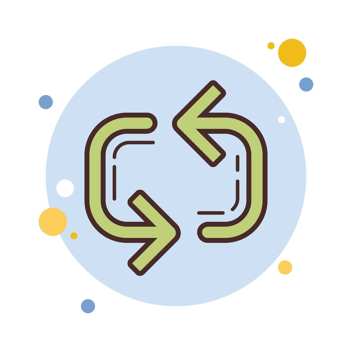 bubbles style 반복 icon