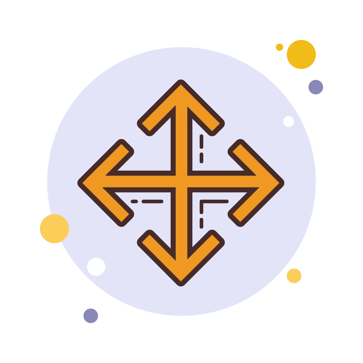 bubbles style resize four directions icon