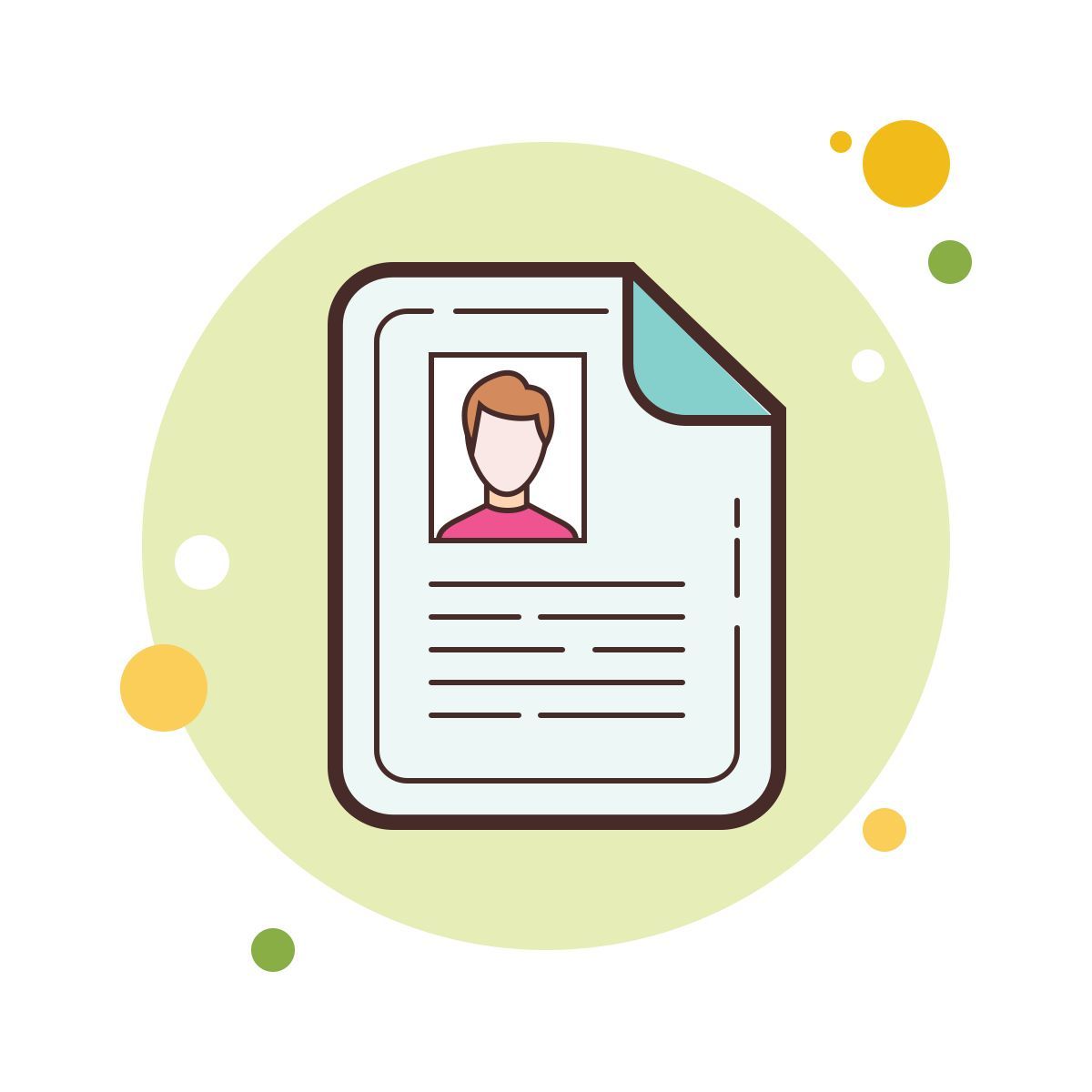 bubbles style curriculum vitae icon