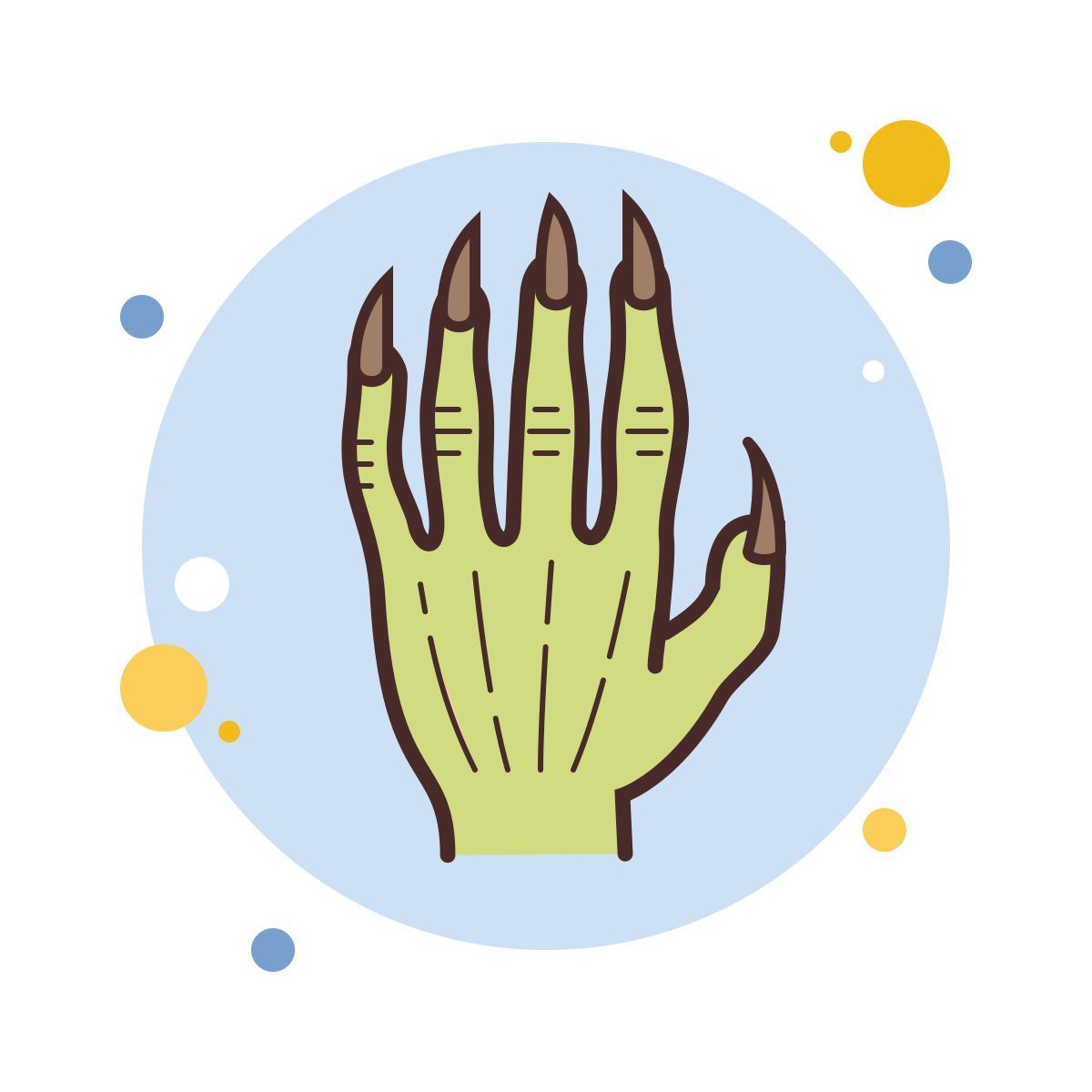 bubbles style 可怕的手 icon