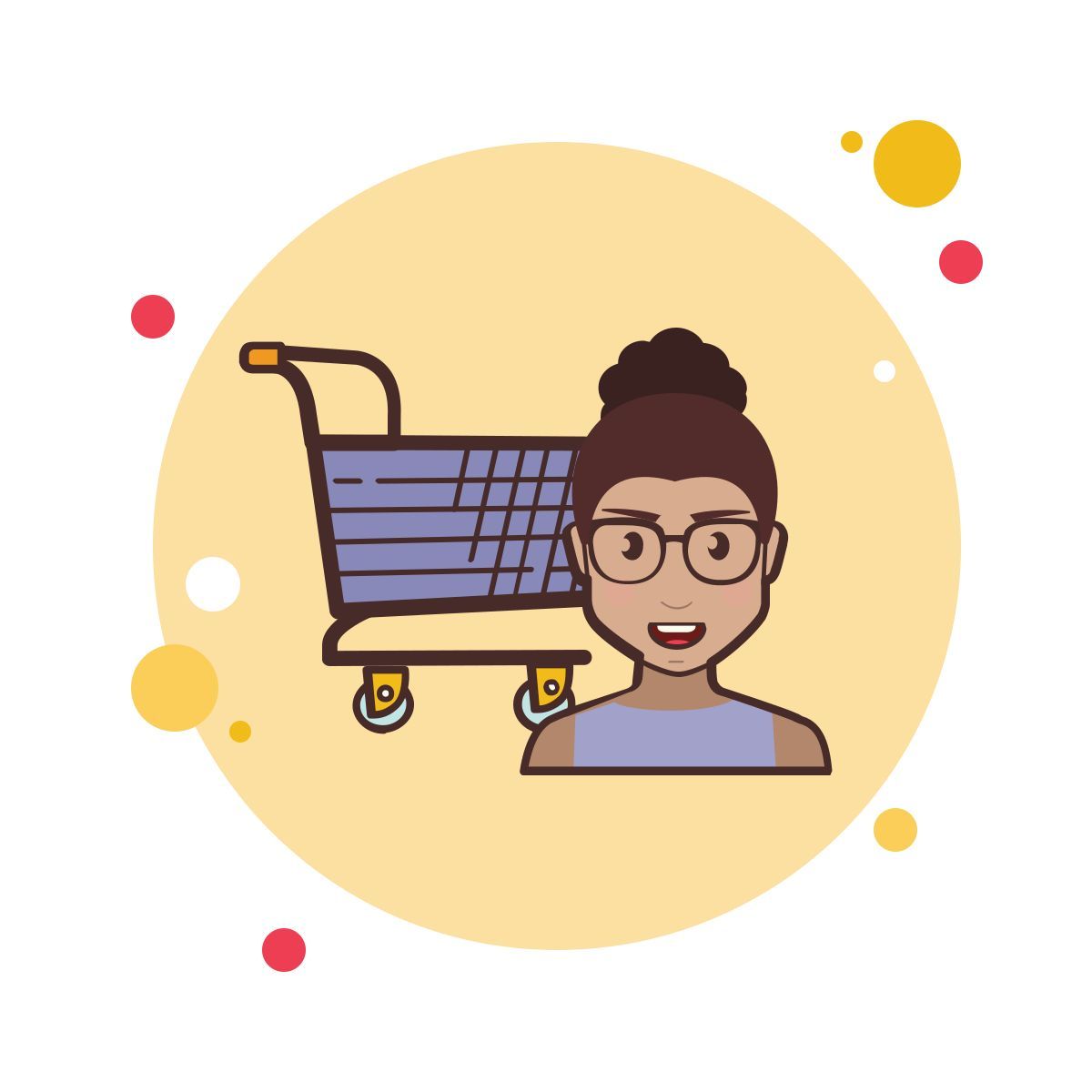 bubbles style shopping cart icon