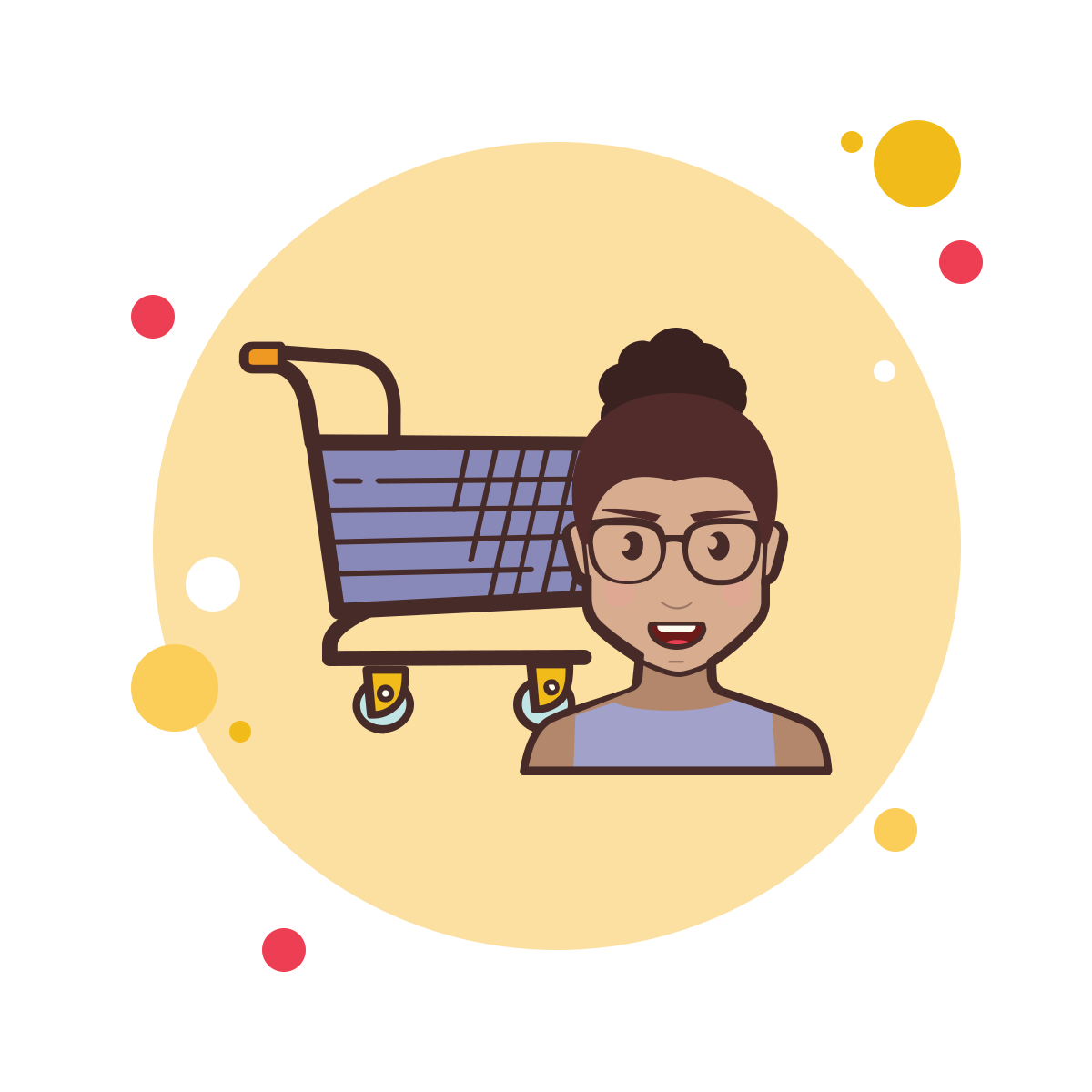bubbles style shopping cart icon