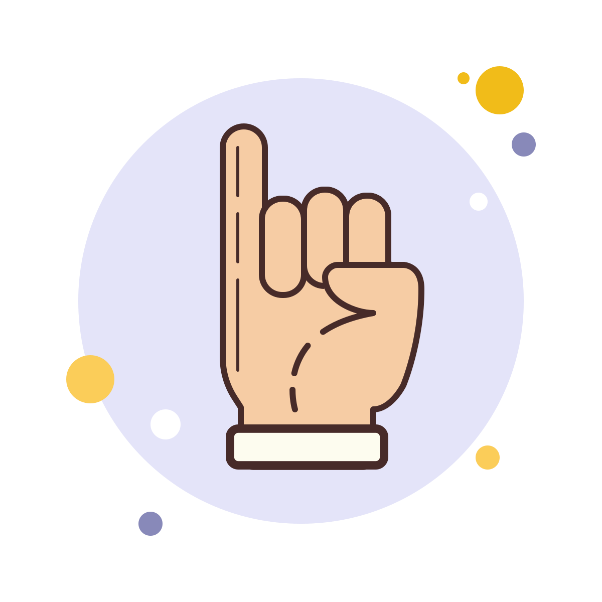 bubbles style sign language i icon