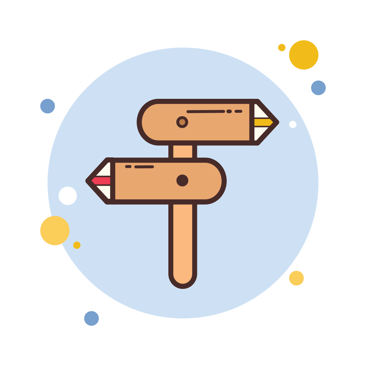 bubbles style signpost icon