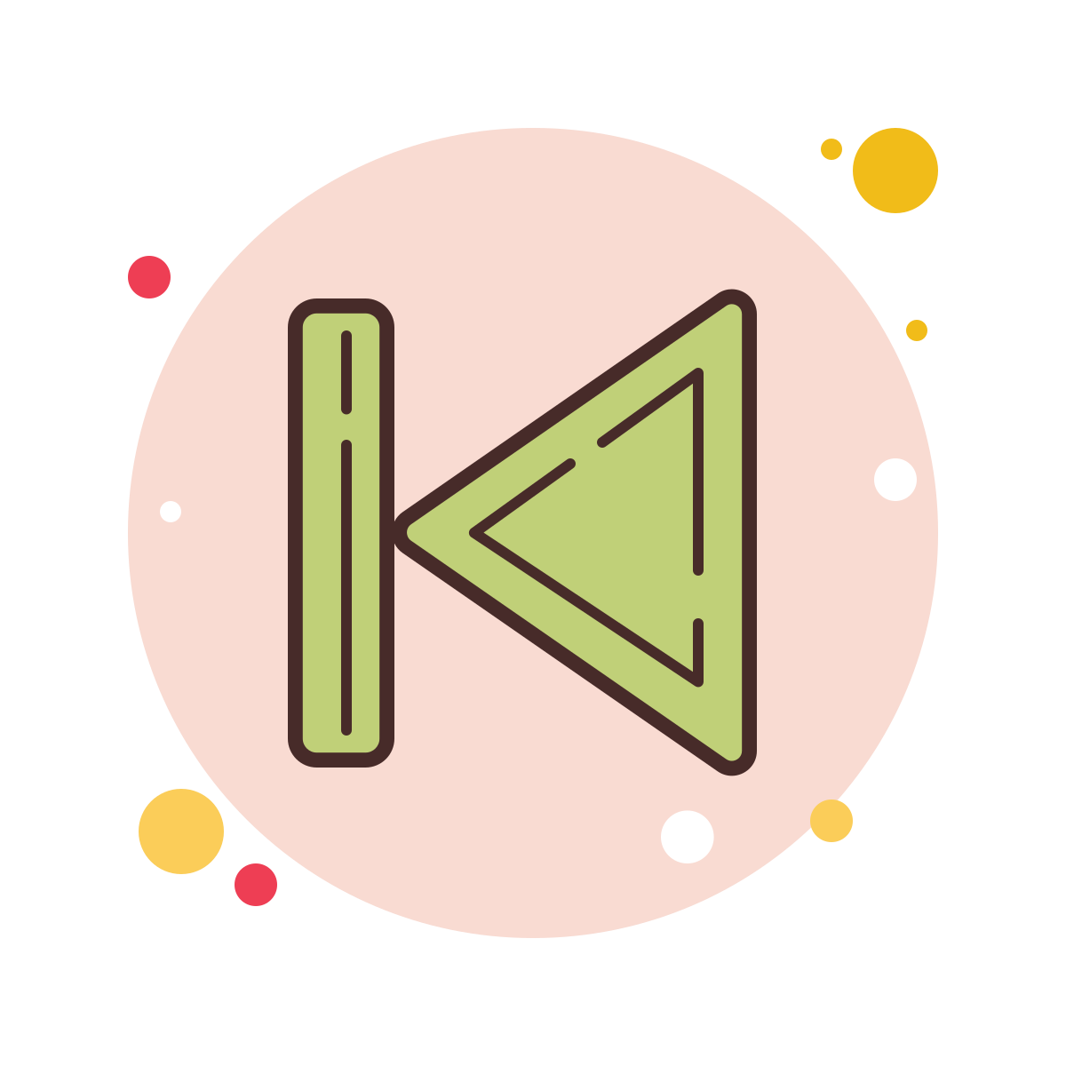 bubbles style skip to start icon