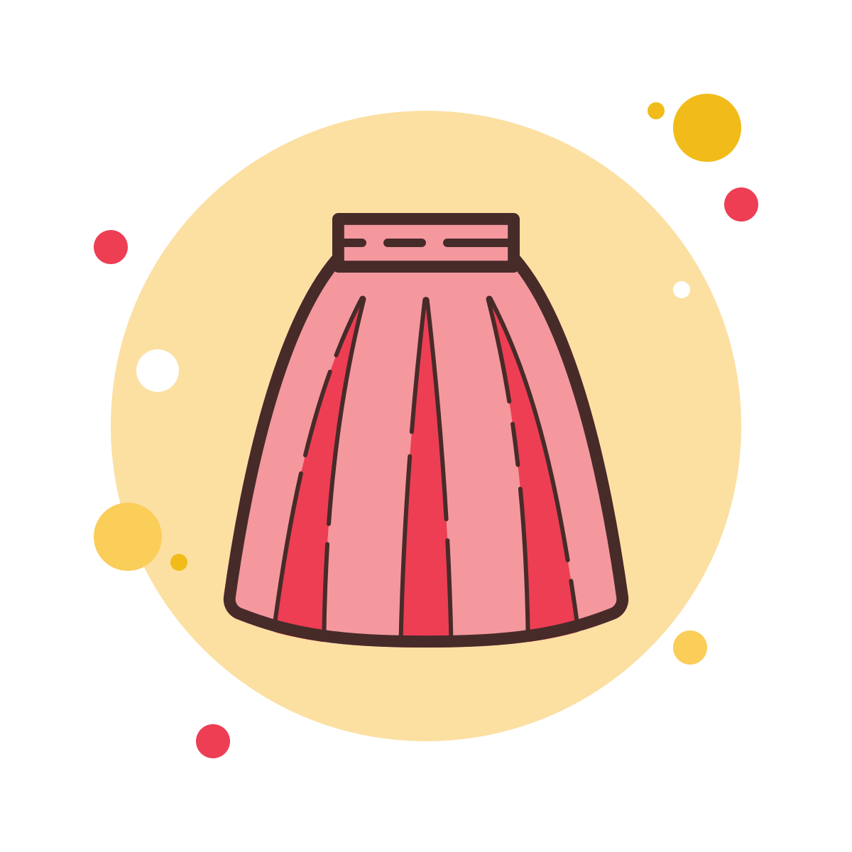 bubbles style skirt icon