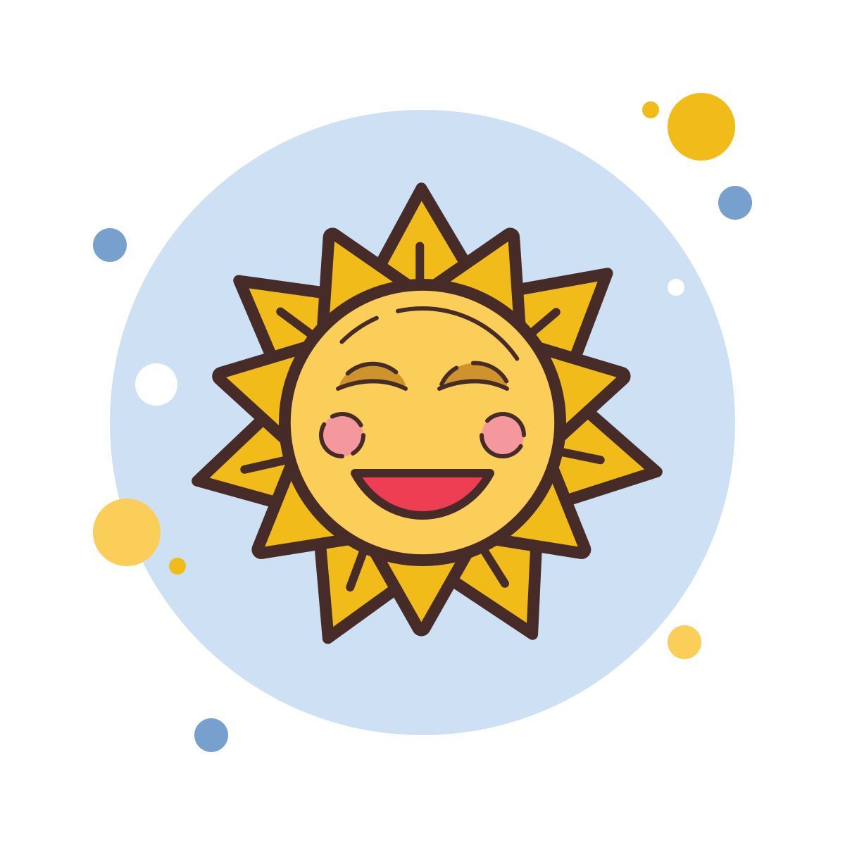 bubbles style 웃는 태양 icon